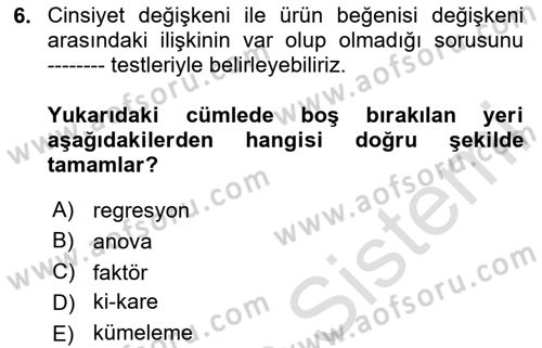 Uluslararası Pazarlama Dersi 2020 - 2021 Yılı Yaz Okulu Sınav Soruları 6. Soru