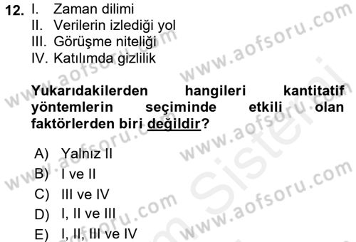 Tedarik Zinciri Yönetimi Dersi 2017 - 2018 Yılı (Final) Dönem Sonu Sınav Soruları 12. Soru
