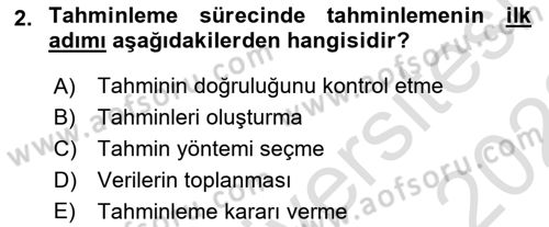Tedarik Zinciri Yönetimi Dersi 2021 - 2022 Yılı Yaz Okulu Sınav Soruları 2. Soru