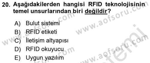 Tedarik Zinciri Yönetimi Dersi 2021 - 2022 Yılı Yaz Okulu Sınav Soruları 20. Soru
