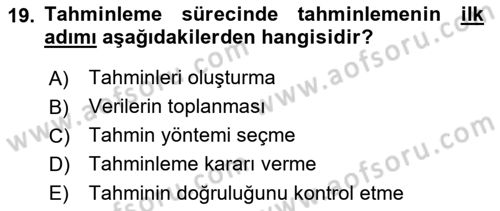 Tedarik Zinciri Yönetimi Dersi 2022 - 2023 Yılı Yaz Okulu Sınav Soruları 19. Soru