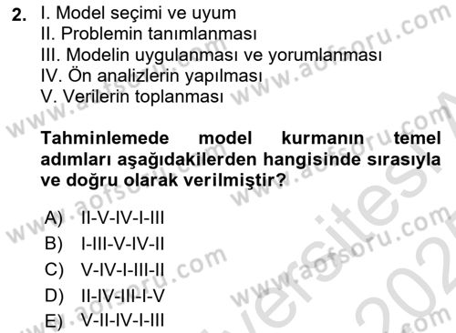 Tedarik Zinciri Yönetimi Dersi 2024 - 2025 Yılı Yaz Okulu Sınav Soruları 2. Soru