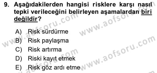 Tedarik Zinciri Yönetimi Dersi 2025 - 2026 Yılı (Final) Dönem Sonu Sınav Soruları 9. Soru