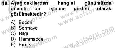 Satış Yönetimi Dersi 2012 - 2013 Yılı (Vize) Ara Sınav Soruları 19. Soru