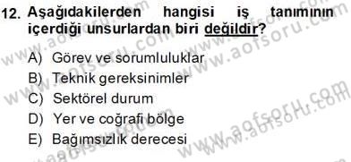 Satış Yönetimi Dersi 2013 - 2014 Yılı Tek Ders Sınav Soruları 12. Soru