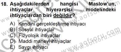 Satış Yönetimi Dersi 2013 - 2014 Yılı Tek Ders Sınav Soruları 18. Soru