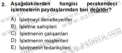 Satış Yönetimi Dersi 2014 - 2015 Yılı (Vize) Ara Sınav Soruları 2. Soru