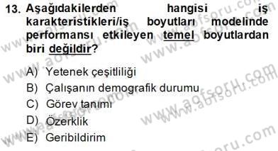 Satış Yönetimi Dersi 2014 - 2015 Yılı (Final) Dönem Sonu Sınav Soruları 13. Soru