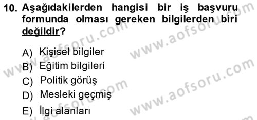 Satış Yönetimi Dersi 2014 - 2015 Yılı Tek Ders Sınav Soruları 10. Soru