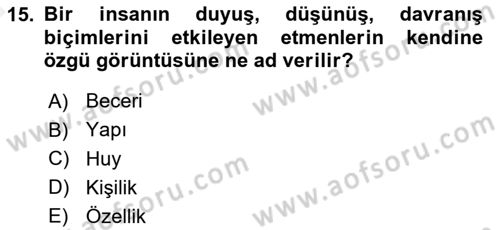 Satış Yönetimi Dersi 2015 - 2016 Yılı (Vize) Ara Sınav Soruları 15. Soru