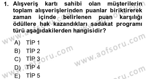 Satış Yönetimi Dersi 2016 - 2017 Yılı (Vize) Ara Sınav Soruları 1. Soru