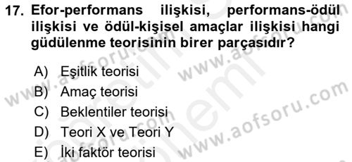 Satış Yönetimi Dersi 2017 - 2018 Yılı (Final) Dönem Sonu Sınav Soruları 17. Soru