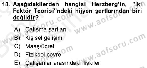 Satış Yönetimi Dersi 2017 - 2018 Yılı (Final) Dönem Sonu Sınav Soruları 18. Soru