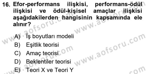 Satış Yönetimi Dersi 2018 - 2019 Yılı 3 Ders Sınav Soruları 16. Soru