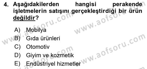 Satış Yönetimi Dersi 2018 - 2019 Yılı (Vize) Ara Sınav Soruları 4. Soru