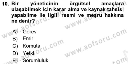 Satış Yönetimi Dersi 2018 - 2019 Yılı (Final) Dönem Sonu Sınav Soruları 10. Soru