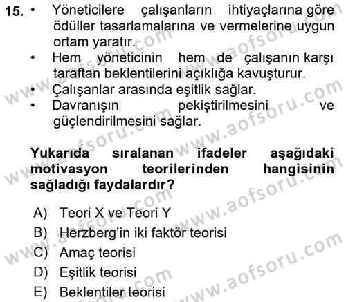 Satış Yönetimi Dersi 2018 - 2019 Yılı (Final) Dönem Sonu Sınav Soruları 15. Soru