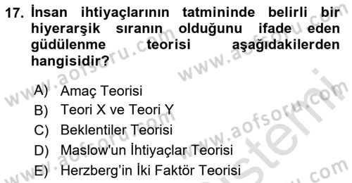 Satış Yönetimi Dersi 2020 - 2021 Yılı Yaz Okulu Sınav Soruları 17. Soru