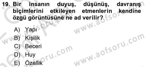 Satış Yönetimi Dersi 2021 - 2022 Yılı (Vize) Ara Sınav Soruları 19. Soru