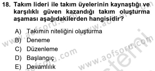 Satış Yönetimi Dersi 2022 - 2023 Yılı (Vize) Ara Sınav Soruları 18. Soru