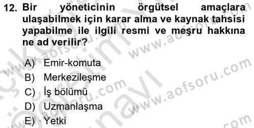 Satış Yönetimi Dersi 2022 - 2023 Yılı Yaz Okulu Sınav Soruları 12. Soru