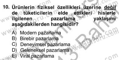 Eğlence Pazarlaması Dersi 2012 - 2013 Yılı (Vize) Ara Sınav Soruları 10. Soru