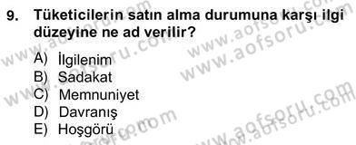 Eğlence Pazarlaması Dersi 2012 - 2013 Yılı (Vize) Ara Sınav Soruları 9. Soru