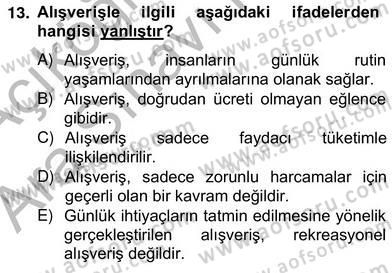 Eğlence Pazarlaması Dersi 2013 - 2014 Yılı (Vize) Ara Sınav Soruları 13. Soru