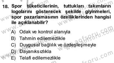 Eğlence Pazarlaması Dersi 2013 - 2014 Yılı (Vize) Ara Sınav Soruları 18. Soru