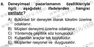Eğlence Pazarlaması Dersi 2013 - 2014 Yılı (Vize) Ara Sınav Soruları 8. Soru