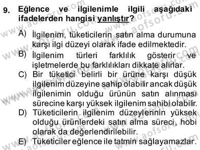 Eğlence Pazarlaması Dersi 2013 - 2014 Yılı (Vize) Ara Sınav Soruları 9. Soru