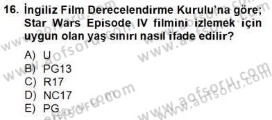Eğlence Pazarlaması Dersi 2013 - 2014 Yılı Tek Ders Sınav Soruları 16. Soru