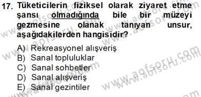 Eğlence Pazarlaması Dersi 2013 - 2014 Yılı Tek Ders Sınav Soruları 17. Soru