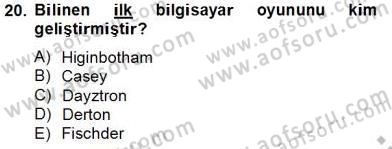 Eğlence Pazarlaması Dersi 2013 - 2014 Yılı Tek Ders Sınav Soruları 20. Soru