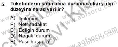 Eğlence Pazarlaması Dersi 2013 - 2014 Yılı Tek Ders Sınav Soruları 5. Soru