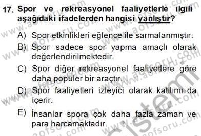 Eğlence Pazarlaması Dersi 2014 - 2015 Yılı (Vize) Ara Sınav Soruları 17. Soru