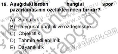 Eğlence Pazarlaması Dersi 2014 - 2015 Yılı (Vize) Ara Sınav Soruları 18. Soru
