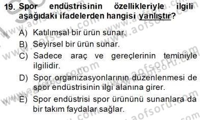 Eğlence Pazarlaması Dersi 2014 - 2015 Yılı (Vize) Ara Sınav Soruları 19. Soru