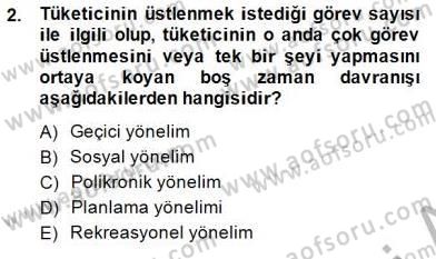 Eğlence Pazarlaması Dersi 2014 - 2015 Yılı (Vize) Ara Sınav Soruları 2. Soru