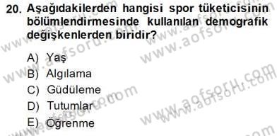 Eğlence Pazarlaması Dersi 2014 - 2015 Yılı (Vize) Ara Sınav Soruları 20. Soru