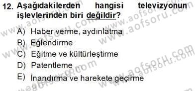 Eğlence Pazarlaması Dersi 2014 - 2015 Yılı (Final) Dönem Sonu Sınav Soruları 12. Soru