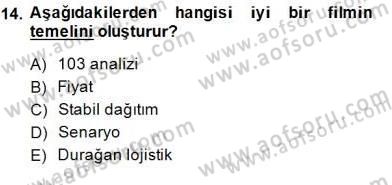 Eğlence Pazarlaması Dersi 2014 - 2015 Yılı (Final) Dönem Sonu Sınav Soruları 14. Soru