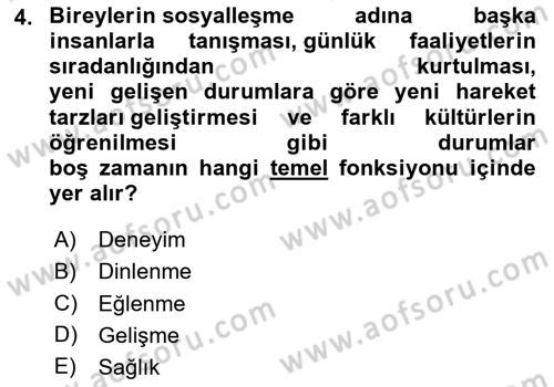 Eğlence Pazarlaması Dersi 2024 - 2025 Yılı (Vize) Ara Sınav Soruları 4. Soru