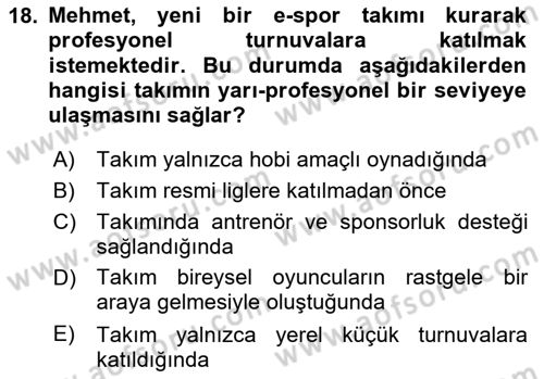 Eğlence Pazarlaması Dersi 2024 - 2025 Yılı (Final) Dönem Sonu Sınav Soruları 18. Soru