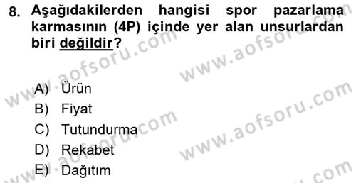 Eğlence Pazarlaması Dersi 2024 - 2025 Yılı (Final) Dönem Sonu Sınav Soruları 8. Soru