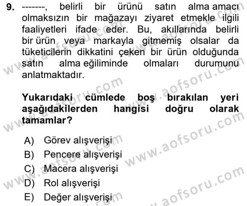 Eğlence Pazarlaması Dersi 2024 - 2025 Yılı (Final) Dönem Sonu Sınav Soruları 9. Soru