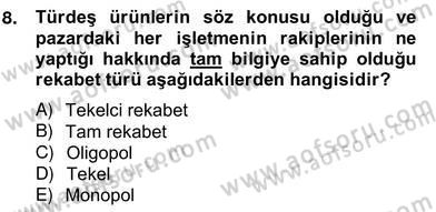 Turizm Pazarlaması Dersi 2012 - 2013 Yılı (Vize) Ara Sınav Soruları 8. Soru