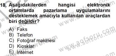 Turizm Pazarlaması Dersi 2012 - 2013 Yılı (Final) Dönem Sonu Sınavı 18. Soru