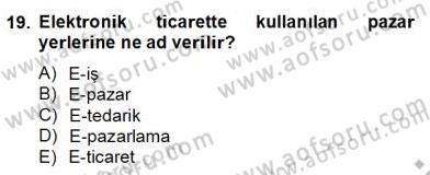 Turizm Pazarlaması Dersi 2012 - 2013 Yılı (Final) Dönem Sonu Sınavı 19. Soru