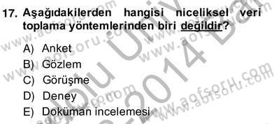 Turizm Pazarlaması Dersi 2013 - 2014 Yılı (Vize) Ara Sınav Soruları 17. Soru